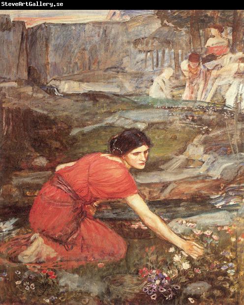 John William Waterhouse Maidens picking Flowers by a Stream